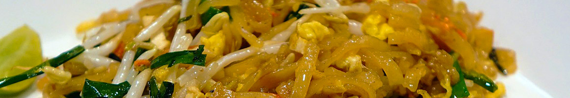 Eating Asian Fusion Thai at Daisy Mint restaurant in Pasadena, CA.